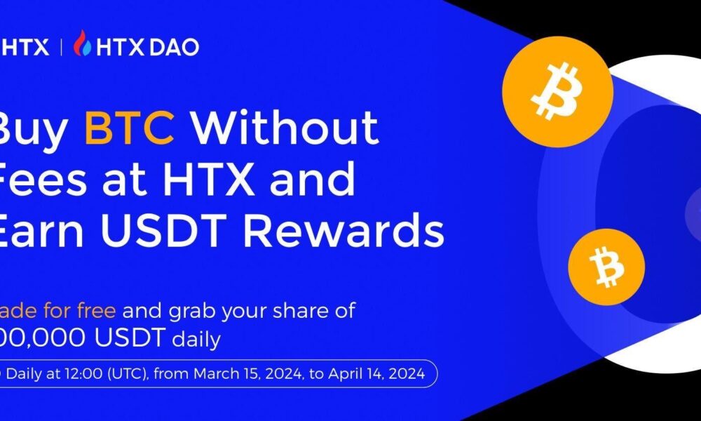 htx-introduces-fee-free-btc-trading-with-daily-200k-usdt-rewards-amid-btc's-surge-to-$70k